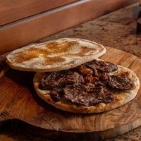 Bake Time steaks on dough