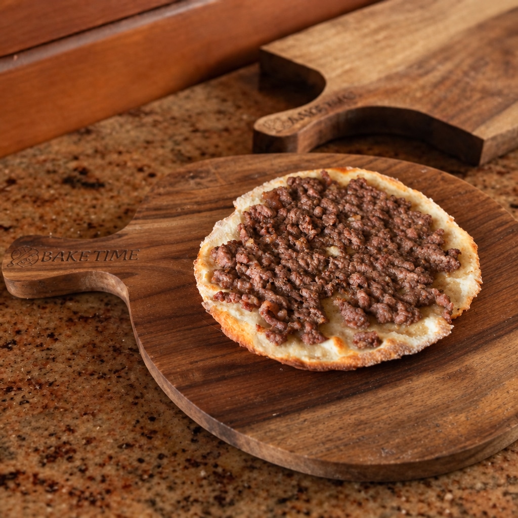 Mujarmasheh crispy meat flatbread
