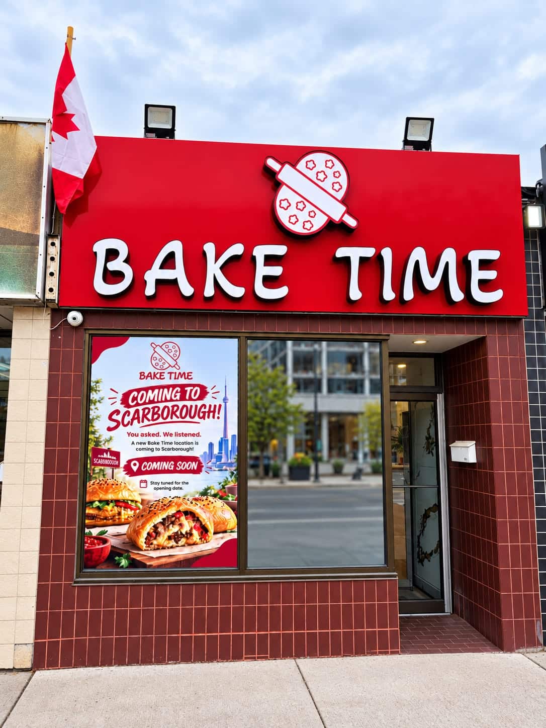Bake Time Scarborough storefront Bake Time Scarborough storefront at 1732 Lawrence Avenue East